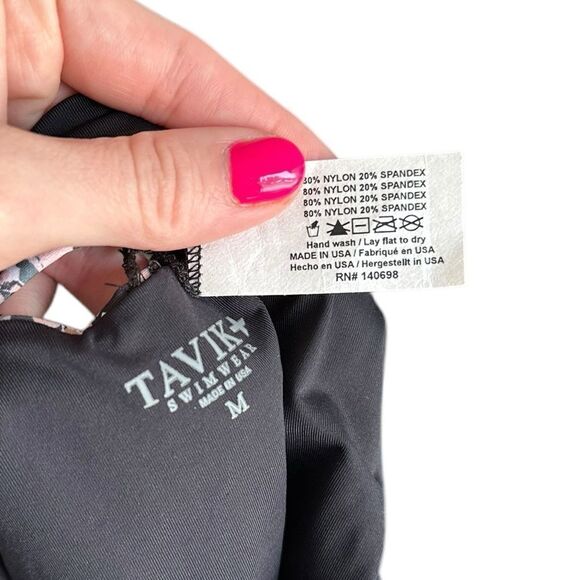 Tavik Swimwear Black Floral Adrian Moderate Coverage One Piece Swimsuit - Picture 11 of 12